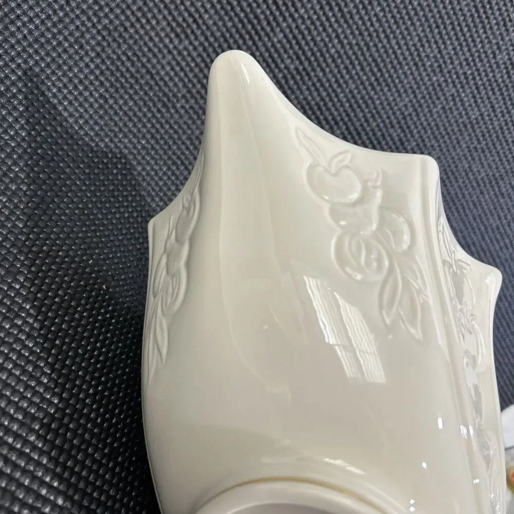 Vintage Lenox Fruits of Life Cornucopia Dish Ivory Gold Trim